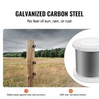 Galvanized Steel Cable 1 4  7x19 Strands Steel Wire Rope 250 Ft Cable Railing