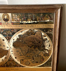 Blaeu Wall World Map Gold Foil Nova Totivs Terrarom Sive Novi Orbis Tabvla Vtg