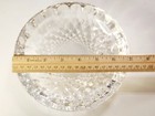 Vtg Heavy Large Lead Crystal Clear Cut Polished Glass Cigar Cigarette Ashtray 7   