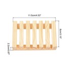 6pcs Wooden Soap Tray Wooden Soap Dish Self Draining Soap Holder