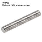 1 0mm Pitch M6 X 40mm Fully Threaded Rod Steel Right Hand For Diy Studs 10 Pcs