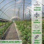 4 Year 6 Mil Clear Plastic Greenhouse Poly Film 32 Ft Wide - Choose Your Length