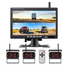 Wireless 7  Truck Quad Monitor 1080p  Backup Camera Bsd For Trailer Rv Suv Truck