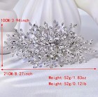 Silver Crystal Wedding Hair Comb Rhinestone Bridal Bling Headpiece Women     