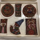 Vintage German 2 Sets Hand Made Wax Christmas Ornaments