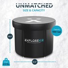 Explore Ice Bath Pro Max Extra Large Outdoor Athlete Cold Plunge Bath Tub  Black