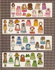 Vintge 1960s 4 Ginghams Paper Doll  Rare Orig Size Uncut Repor Read All