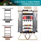 2 In 1 Pool Cue   Ping Pong Paddle Rack Wall Mount For Billiards   Table Tennis