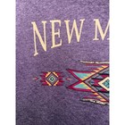Vintage New Mexico Shirt Purple Tee Native American Stripe Graphic Vtg 90s L