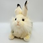 Hansa Toy International Realistic Rabbit Plush Bunny Cream Grey Black 2004 9 