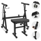 Piano Keyboard Stand   Bench Set  Portable Heavy Duty Digital Piano Stand For   