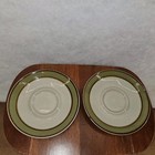 Rainbow Stoneware Saucer Plates Mango  green  Set Of 6   656 6-3 8  Japan