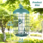 Squirrel Proof Metal Bird Feeder Tube 4 Ports Waterproof Outdoor Hanging Feeder