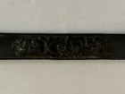 Antique Japanese Shakudo Fuchi Kashira Edo Period Colored Inlay Takabori Sword