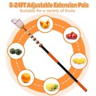 Sisiupassie 30ft Reach Fruit Picker Apple Pole With Basket Telescoping Tool