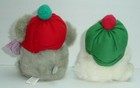 Holiday Puffkins Lot Of 2 Xmas Plush Stuffed Animal Peppermint Bear Nutmeg Mouse