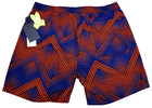 Psycho Bunny Swimsuit Mens Chevron Zigzag Swim Trunks Blue Red Geo Shorts  95