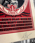 Shepard Fairey  obey  Print - Hendrix Fire Letterpress 13    H X 10    W Signed  450
