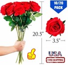Artificial Flowers Silk Roses Fake Bridal Wedding Bouquet For Home Garden Party
