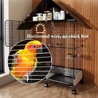 50    Large Wrought Iron Bird Flight Cage With Stand   Wheels For Parrots Conure