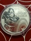 2019 Tuvalu Captain America     1 Oz     marvel Silver Trading Coin       Sigma    