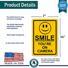 New Smile You re On Camera Yellow Business Security Sign Cctv Video Surveillance