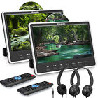 2 X 12  Ips Screen Hd Portable Car Headrest Monitor Media Dvd Player Usb sd hdmi