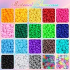 4800pcs Pony Beads 24 Colors Beads Bulk For Bracelets 6x9mm  Style-a 