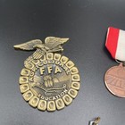 Vintage  Lot 6 Sports Medals Swimming Wrestling Chess Diving  Pewter  Copper