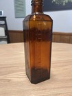 Rare Vintage Dodge Embossed Amber Glass Bottle With Measured Marks 1940   s -1950