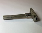 Vintage Gillette Silver Fat Boy Adjustable Dial Safety Razor Made In Usa Vg Cond