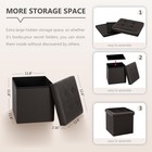 Storage Ottoman Small Cube Foot Rest Seat Faux Leather  Brown 12 6 x12 6 x12    