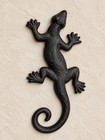 Brown Cast Iron Lizard Statue Figurine Lizard Wall Decor Nautical 9 5   