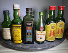 Lot Of 49 Vintage Mini Liquor Bottles Empty Glass Delta Eastern Airlines Bourbon