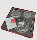 Baccarat Clear 3-tiered Mille Nuits Glass Crystal Bake Cake Pastry Stand