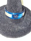 New Without Tags Blue And Silver Tone  love  Women s Ring Size 9  Jewelry