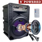 8   Wireless Bluetooth Speaker Usb Fm Radio Portable Subwoofer System Remote Mic