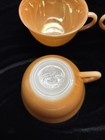 Set Of 6 Vintage Fire King Peach Luster Tea Coffee Cups   Saucers - Usa Made