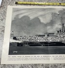 London Times Ill 1937 Hindenburg Disaster Navy War Ship Cut Away Fold Out 39x14