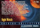 1996 Skybox Babylon 5 Creator Collection Card 7 Of 10 Night Watch Insert Mint