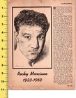 The Ring Rocky Marciano Article Print Vintage Boxing Legend B w Portrait