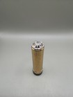 Vintage Lanolin Plus Lipstick Rhinestone Jeweled Cap Gold Tone Malibu Pink 1950s