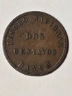 1854 Argentina 2 Centavos Coin Copper