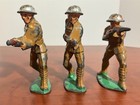 Vintage Manoil Lead Toy Soldiers Lot 23 Figures 4 Cannons 2 Powder Kegs