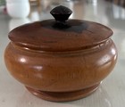 Vintage Hand Turned Wood Bowl Trinket Box With Lid Lidded Bowl Vintage Wood Jar
