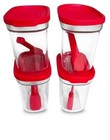 Tupperware Umami Clear Collection With Spoons Dry Storage Containers- Set Of 4
