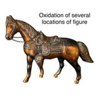 Vintage Copper Bronze Metal Western Saddle Horse Statue Figurine