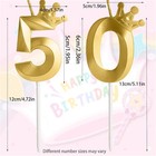 Gold Number 2 Birthday Candle With Crown Cake Candles  Candles For Crown Happy 2