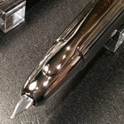 Pilot Capless Stripe Rhodium Vanishing Point Fountain Pen Medium Nib Fc-3ms-s-m