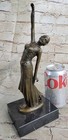 Bronze Statue Art Deco Girl Dancer Sculpture  Signed D h chiparus Figure Figure